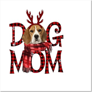 Beagle Mom Christmas Dog Mom Dog Lovers Posters and Art